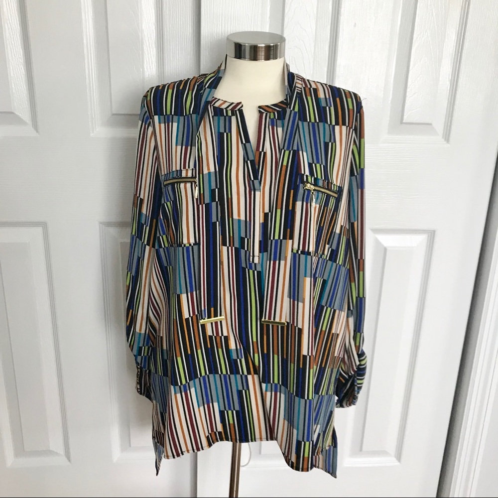 NWOT Rafaella Line Up Tie Top - Picture 4 of 8